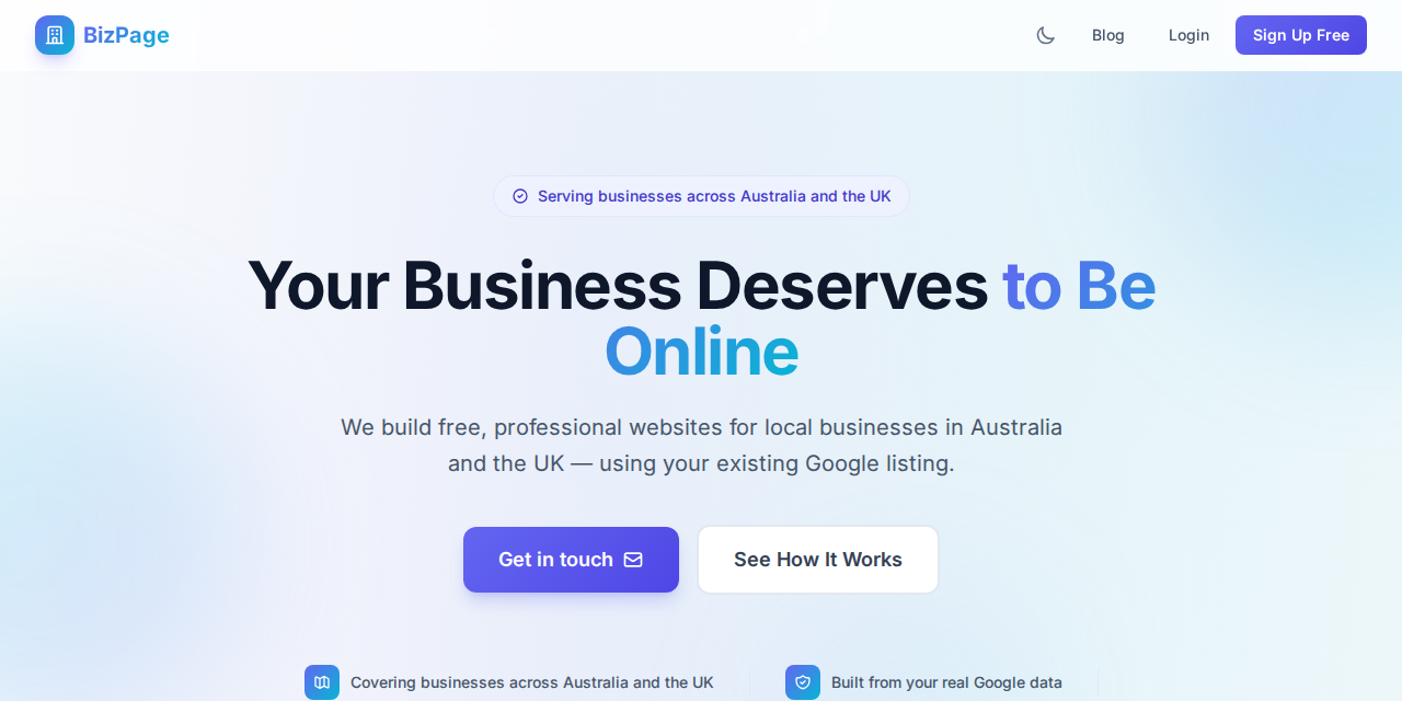 BizPage Builder screenshot