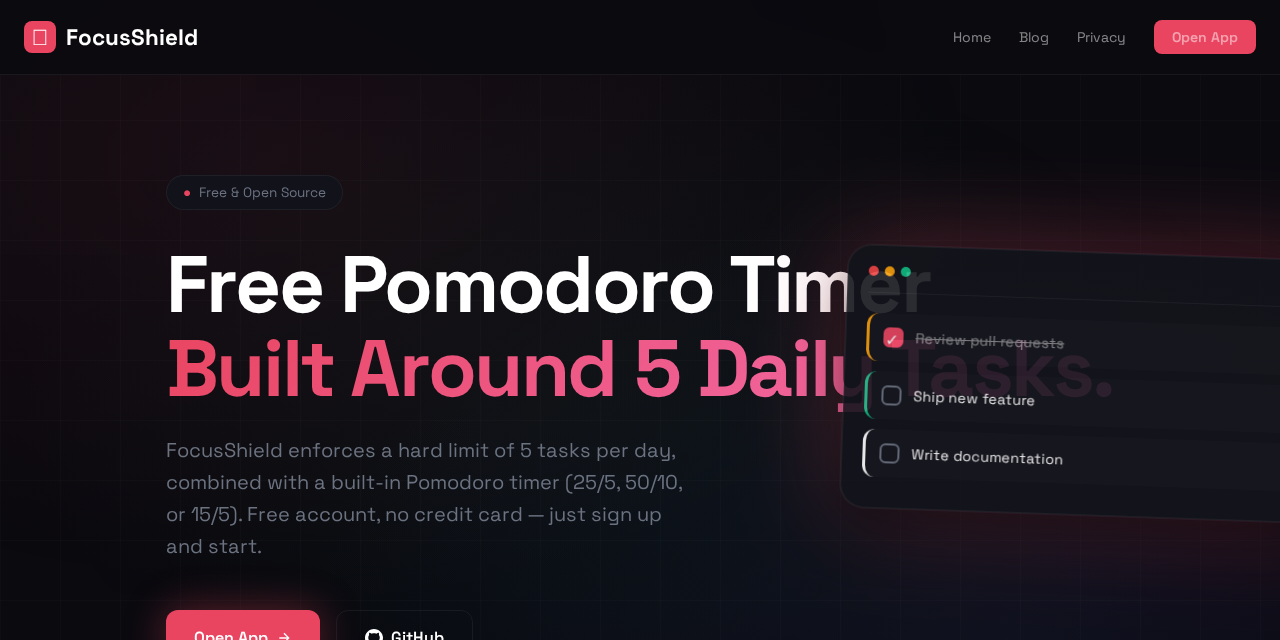 FocusShield screenshot